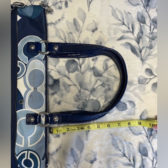 Authentic Blue and White Coach Oversized Bag - Picture 8 of 12